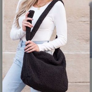 NWT Allis Corner plush messenger bag